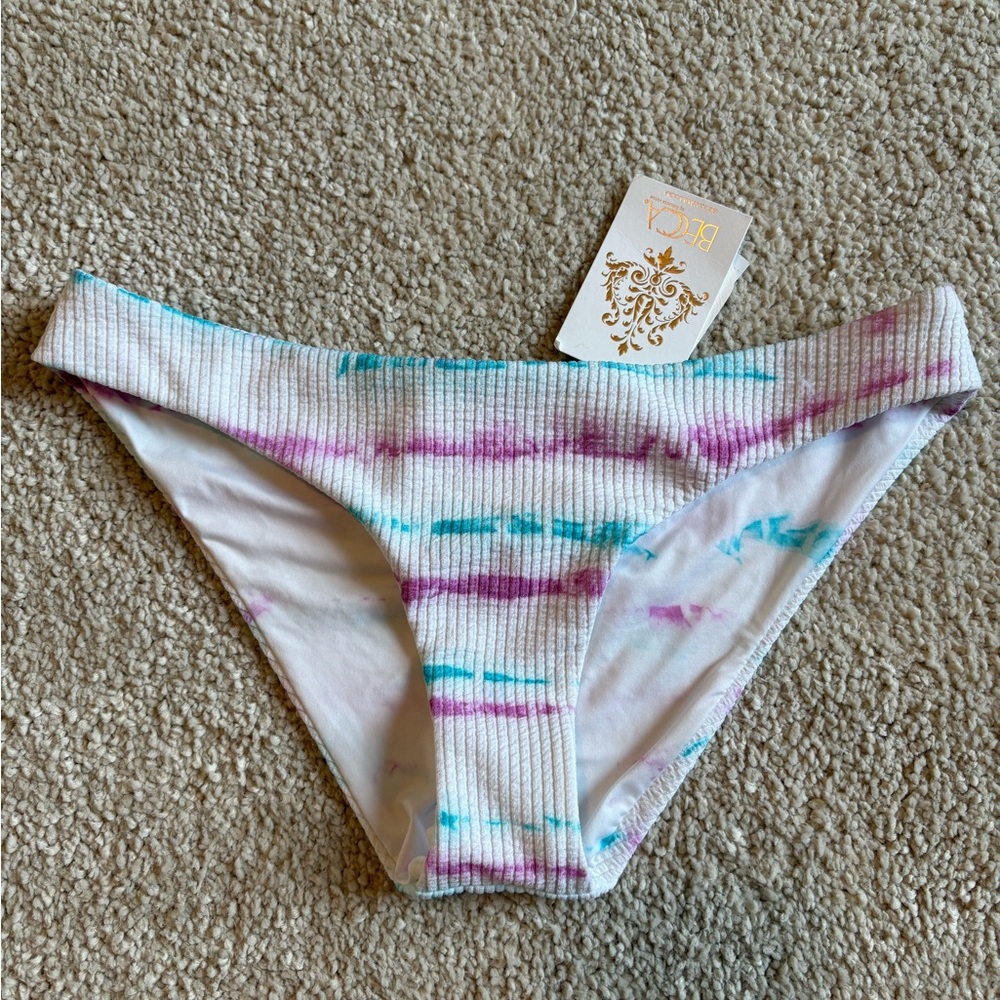 NWT BECCA by Rebecca Virtue Iconic Adela Pucker Rib Hipster Bottoms